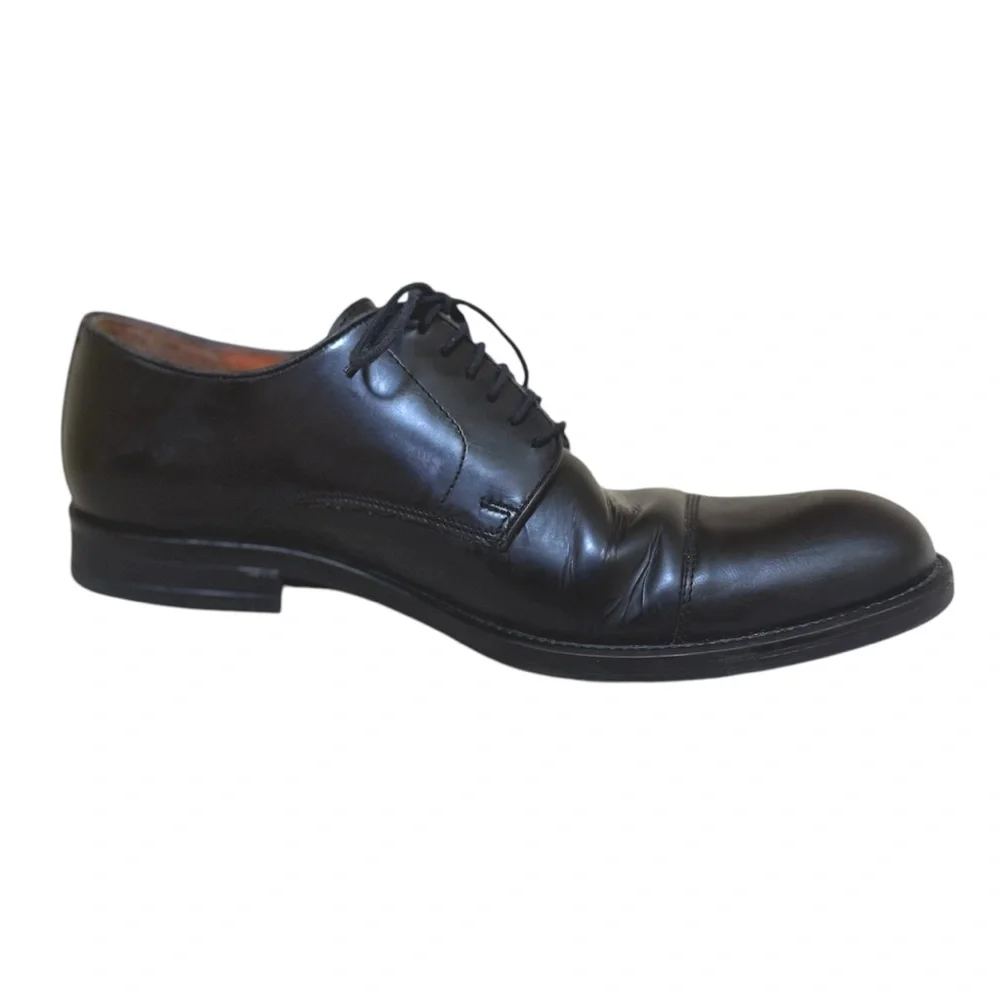 Stafford Tailored Culture‎ Oxfords Dress Shoes Black Leather Size 12